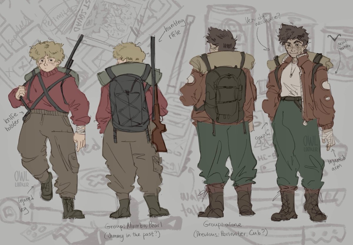 Owllooker's tweet photo. Drawing desertduo inspired by a zombie apocalypse au! As a big The Last of Us fan it was a lot of fun doing these concepts!

#desertduo #zombieapocalypseau #grianfanart #goodtimeswithscarfanart https://t.co/p39793vh5x