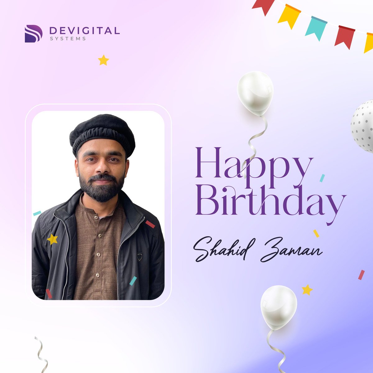 devigitalsystem's tweet photo. Wishing a very Happy Birthday to Shahid Zaman.

May you have many more! https://t.co/5f1aiprpP8