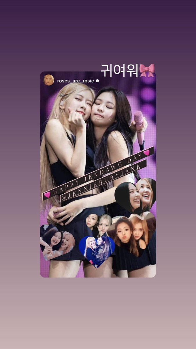 jenniepics's tweet photo. jennie replied to the pinks’ instagram stories 🥹

“are there no sticker pictures anymore? I miss it 🤍 jjindeuk-jishoong forever”
“ahhhhhh, love you so much my sweet rosieposie 🌹🫶🏻”
“cute🎀”
“love you and me too🖤” https://t.co/4LgrIoX2DJ