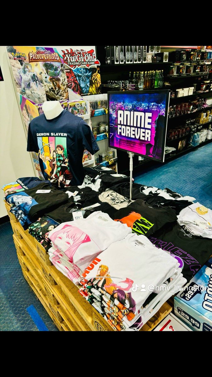 hmvLivingston's tweet photo. #anime #hmv brand new tees available here in all sizes https://t.co/yL4J5ZzzRc