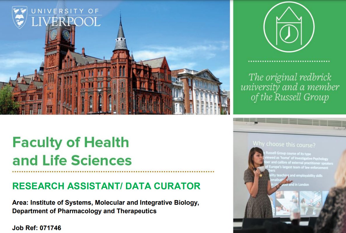 CELTLiverpool's tweet image. 🚨 RECRUITMENT NEWS
We're looking for a #DataCurator from a relevant field, for maintenance of open access platforms tracking global development, patent & regulatory status of #LongActing therapeutics & technologies.
Deadline: 2/2/24.
Find out more here
👉liverpool.ac.uk/centre-of-exce…