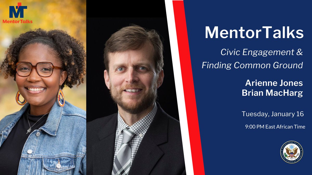 Want to learn how to have tough conversations in a divided world AND serve your community? This episode of #MentorTalks is for you! Connect with #ExchangeAlumni Brian MacHarg and Arienne Jones TODAY at 9PM EAT: bit.ly/CivicEngagemen… #CivicEngagement @exchangealumni