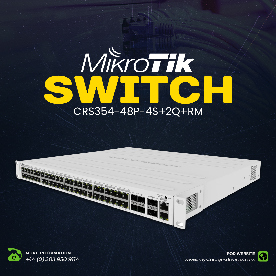 mystorage devices (@mystoraged1) on Twitter photo Mikrotik Network Switch L3 Gigabit Ethernet
🔰Brand: Mikrotik
🔰Part Number: CRS354-48P-4S+2Q+RM
🔰Price: On Call
📧: sales@mystoragedevices.com
📞: +44 (0) 203 950 9114
🔗mystoragedevices.com/product/crs354…
#Mikrotik #Gigabit #Ethernet #instock #Switch #BrandNew #unitedkingdom Mikrotik Network Switch L3 Gigabit Ethernet
🔰Brand: Mikrotik
🔰Part Number: CRS354-48P-4S+2Q+RM
🔰Price: On Call
📧: sales@mystoragedevices.com
📞: +44 (0) 203 950 9114
🔗mystoragedevices.com/product/crs354…
#Mikrotik #Gigabit #Ethernet #instock #Switch #BrandNew #unitedkingdom
