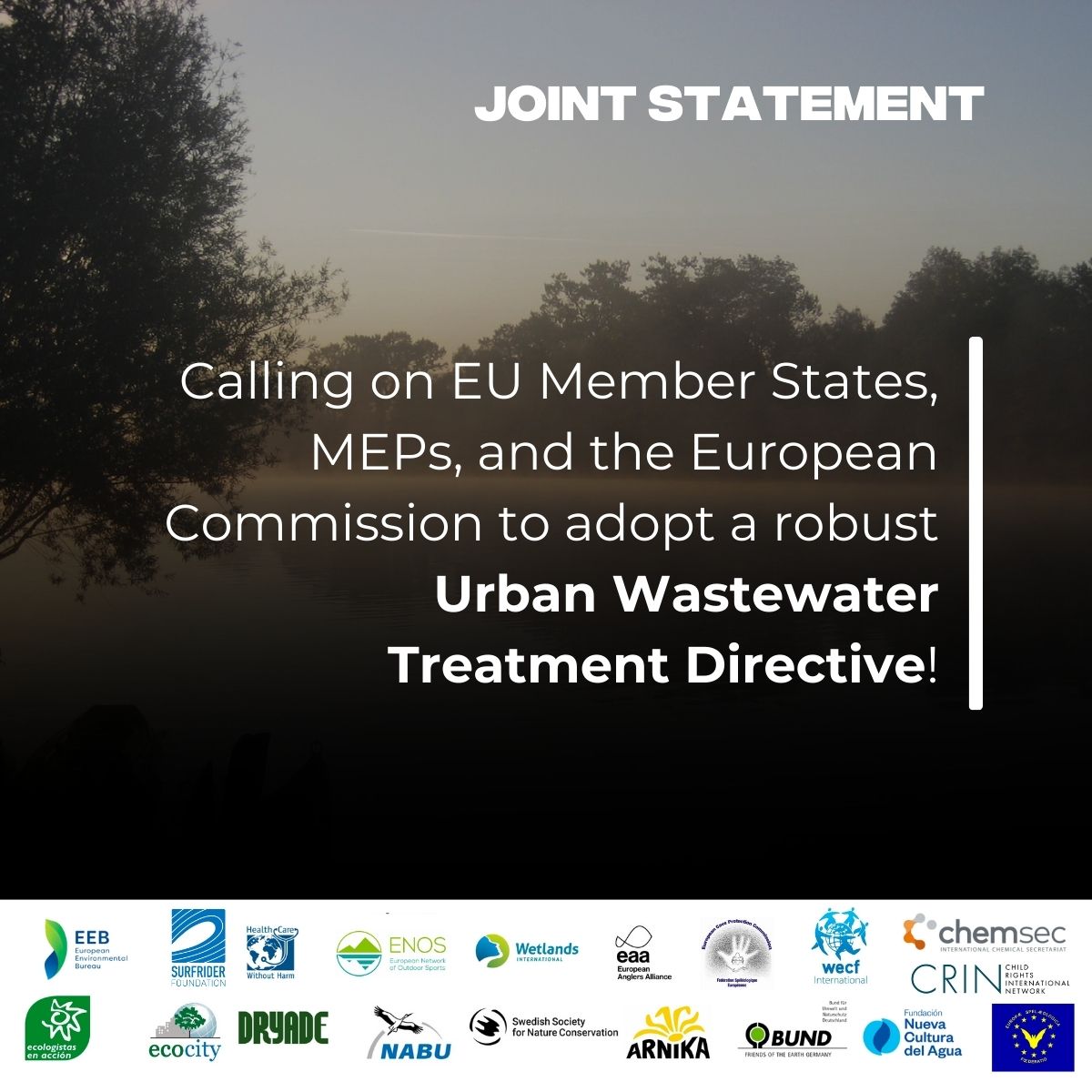 surfridereurope's tweet photo. JOINT STATEMENT🌊🇪🇺 Calling on #EU Member States, MEPs, and the @EU_Commission to adopt a robust #UWWTD ! 🚰 Our society & nature suffer from water #pollution, and an ambitious update is crucial for good water quality and #climatechange adaptation 👉 https://t.co/0uYMgXlhBW https://t.co/ALIGbJu7fe