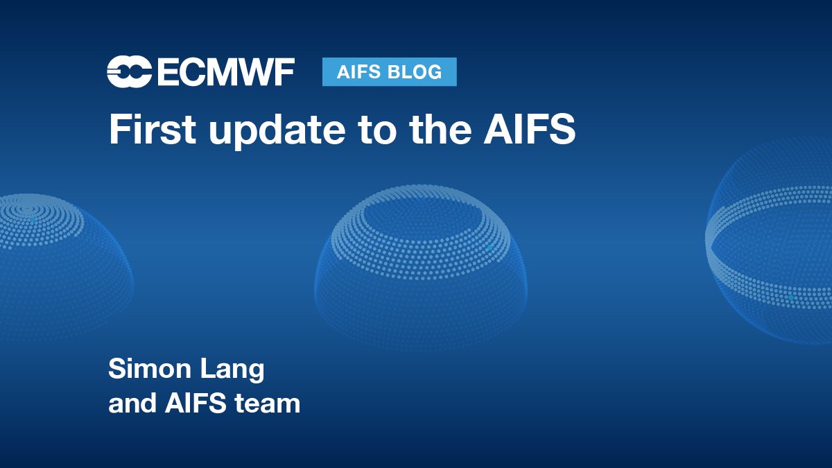 New #AIFS blog: the latest version of our AIFS #MachineLearning model now runs at a horizontal resolution of 30 km and has an updated architecture. It improves forecast scores, especially for surface variables, where resolution is crucial. ➡️ ecmwf.int/en/about/media…