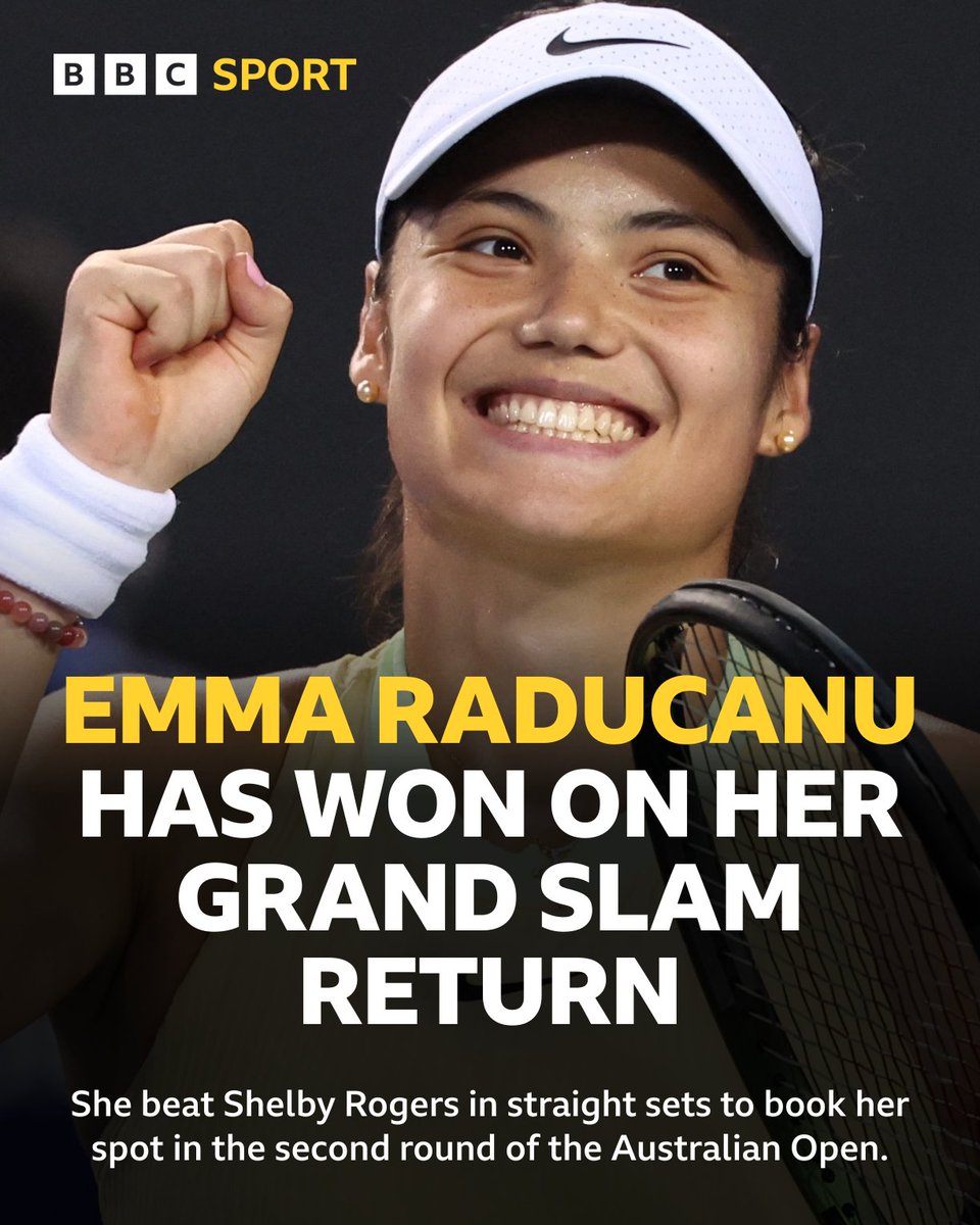 It's a winning return for Emma Raducanu! 💪🎾 #BBCTennis #AusOpen