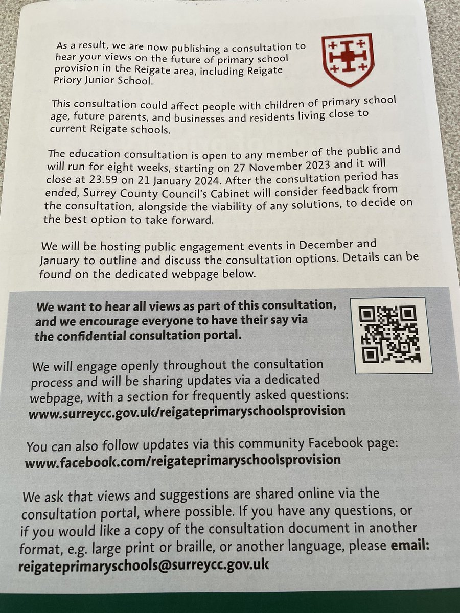 kamacoyo's tweet photo. @SurreyNews Not sure how your colleagues running the consultation meetings are so surprised to hear that parents feel like your leaflets are making it sound like the only option is to choose option 1 when these are the leaflets you’re handing out? https://t.co/g41GmoJqfd