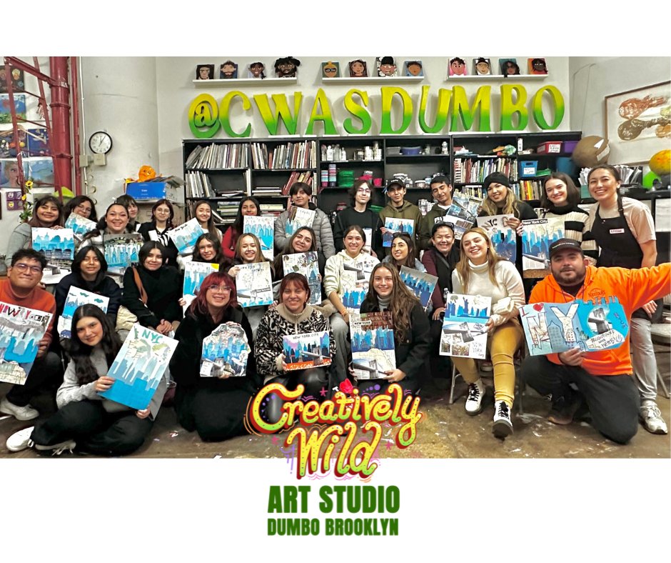 Amazing group who joined us for an educational creative adventure! We had so much fun! 
Check out group activities: creativelywildartstudio.com/party-at-creat…

#CreativelyWildArtStudio #dumbobrooklyn  #artfortourgroups #educatingadventures #partyevent #DUMBOBrooklyn #Brooklynevents #teambuilding