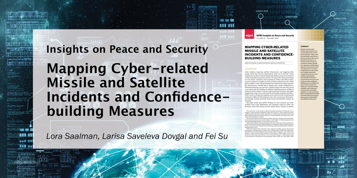 ‘Mapping #cyber incidents and #CBMs can assist in visualizing trends to achieve greater predictability and stability in #cyberspace’—Read more in this Insights Paper ➡️doi.org/10.55163/RJMH1…
