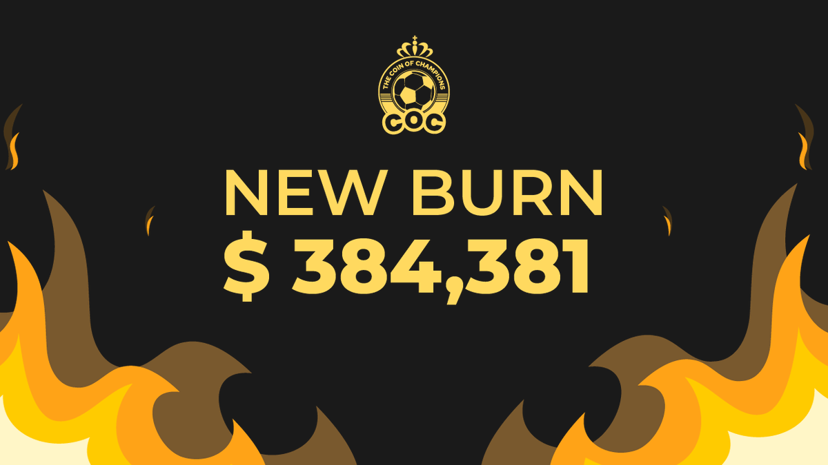 18.125.000.000.000 COC (worth 384,381 USD) has been burned!🔥 bscscan.com/tx/0x4546e766f…