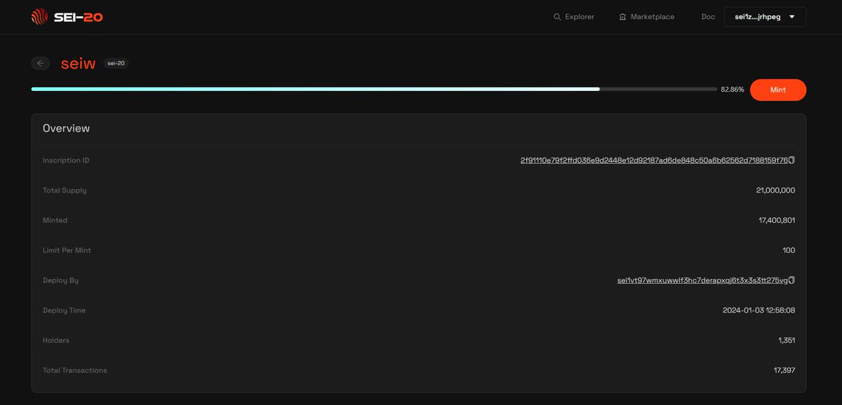 K88zzz's tweet photo. 💹🎇I am testing minting some tokens 💎on the #SEI20 inscriptions system, of the @SeiNetwork  ecosystem !
🙌🙌If you also want to participate, please RT and comment below to let me know you are interested.

 🆘Remember: This is the new inscriptions test on #SEI20 so it will be risky.

#DRC20 #BRC20 #SRC20 #ASC20 #XCR20 #ERA20 #SEI20