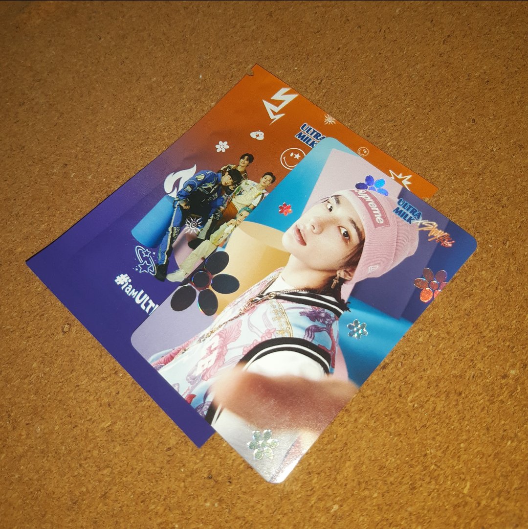 tautansmanik's tweet photo. WTS Photocard ULTRA MILK X StrayKids #iamULTRAODDinary  

🏷30k/pc (inc. 1 susu ultra milk)
📍dom: tangerang selatan
Ready: 
- Bangchan (3pcs)
- Hyunjin (1pc)
shopee✅
https://t.co/c4lBezrSiC https://t.co/o2wjKZefCp