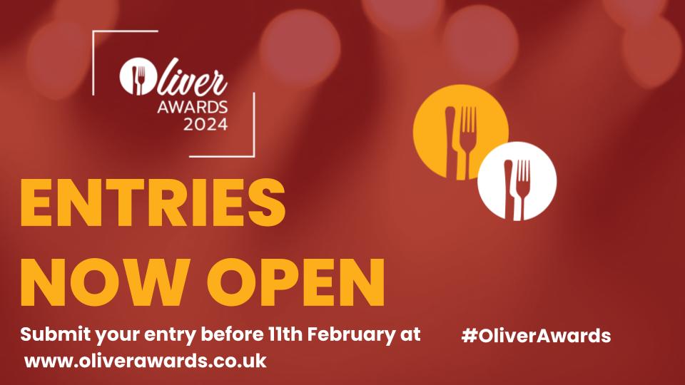 Entries are open for our 2024 #OliverAwards - help us celebrate all things food and drink in #Leeds! oliverawards.co.uk Thanks to our sponsors @ReFoodUK @chefworksuk @RoyalArmouries