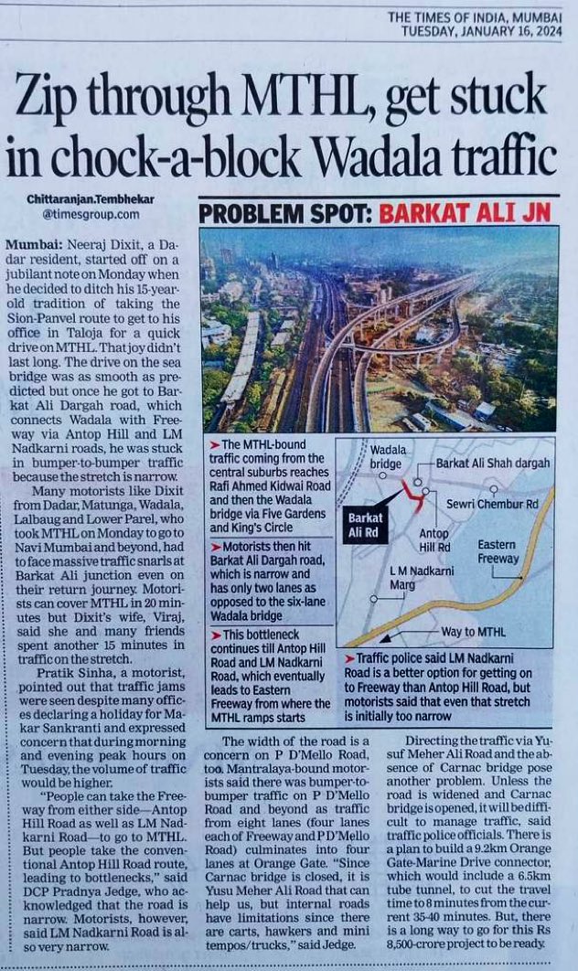 urbanvoicesin's tweet photo. Much ado about nothing ! 😭

You can’t escape traffic jams bcos flyovers or elevated corridors can only take you from one traffic congestion area to the next one. 

Desperate time, require innovative &amp; non populist measures.  #AtalSetu https://t.co/wNORgjlLTo