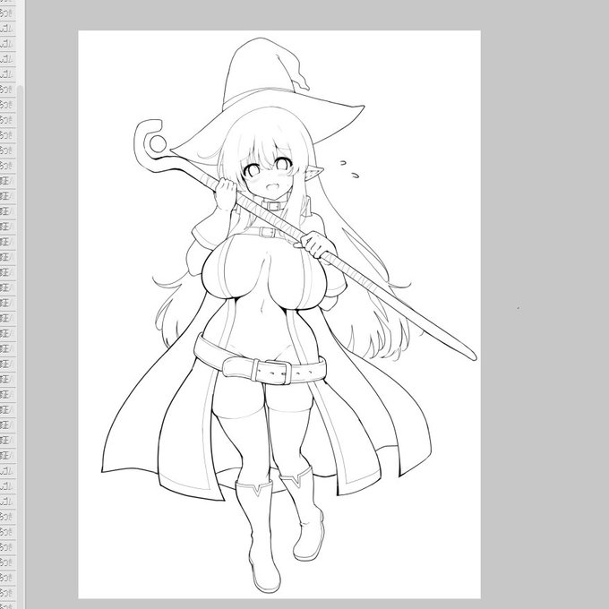 ひさしぶりにマキリちゃんがっつり描いてみてる 