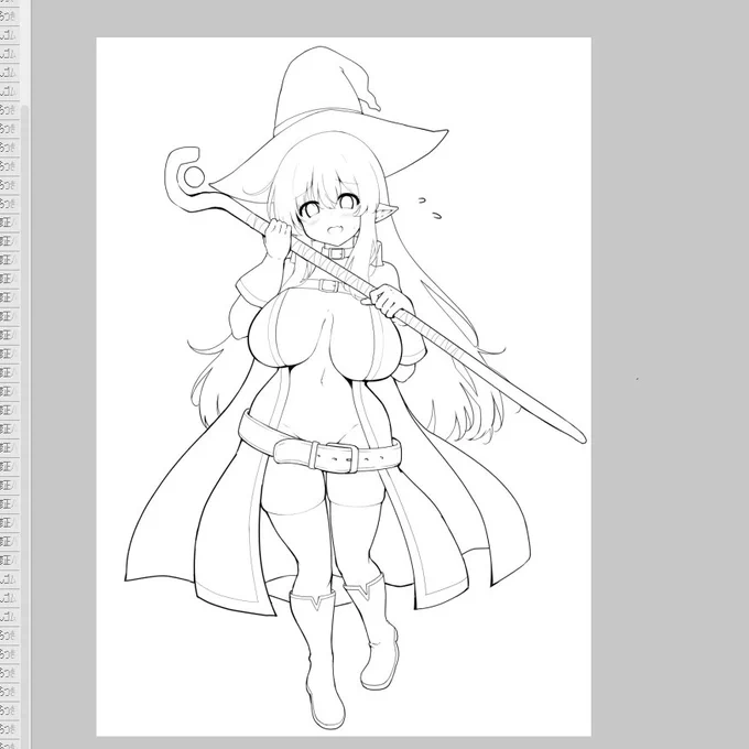 ひさしぶりにマキリちゃんがっつり描いてみてる 