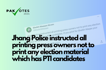 PakvotesPk's tweet image. According to @SheikhWaqqas, @JhangPolice instructs all printing press owners not to print any election material related to .@PTIofficial candidates

@OfficialDPRPP @ECP_Pakistan #PakVotes #Pakistan #Elections2024