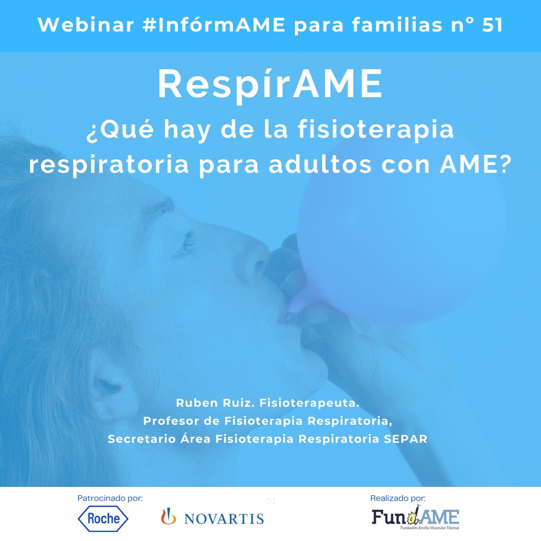 FundameNet's tweet photo. El webinar sobre fisioterapia respiratoria para adultos con AME, impartido por Rubén Ruiz, ya está disponible en YouTube.
Webinar realizado por FundAME y  patrocinado por @Roche_es  y @NovartisSpain
https://t.co/mYb3IuNwfQ
#fisioterapia #fisiterapiarespiratoria #InformAME https://t.co/ydEN8qbXZI