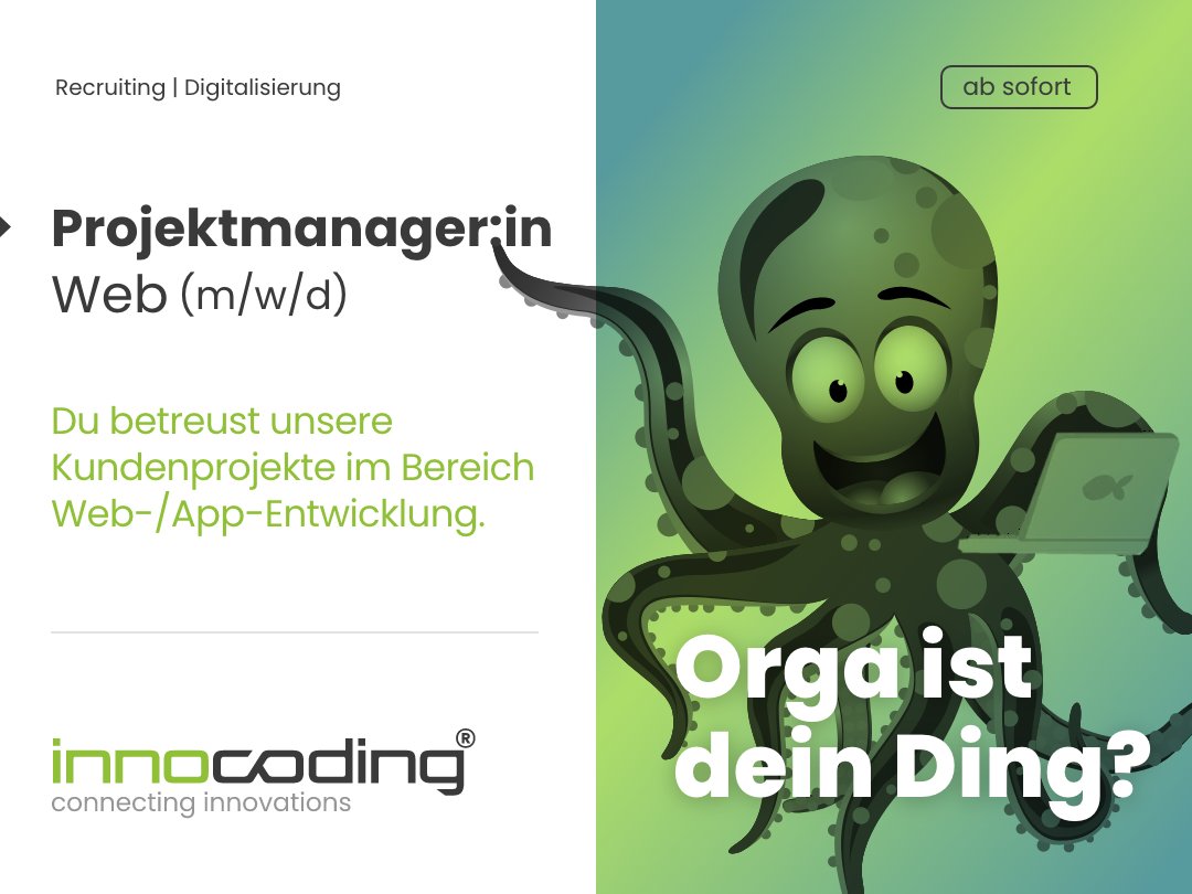 codingms's tweet image. Wir suchen zur weiteren Unterstützung unseres Teams eine:n Projektmanager:in Web in Vollzeit. Interessant? Dann bewirb Dich gerne unter: buff.ly/3HleMwp Wir freuen uns auf Dich!
#innocoding #münster #itjobs #hiring #projektmanager #digitalisierung