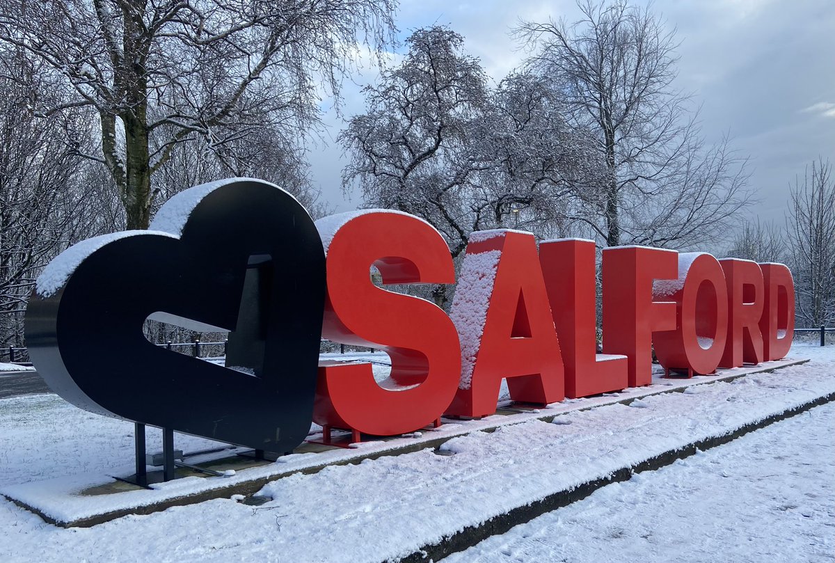 Happy snow ❄️ day from Salford @SalfordPH @SalfordUniNews @SalfordPGRs @SalfordUni @MargaretRoweUoS @UoS_HealthSoc