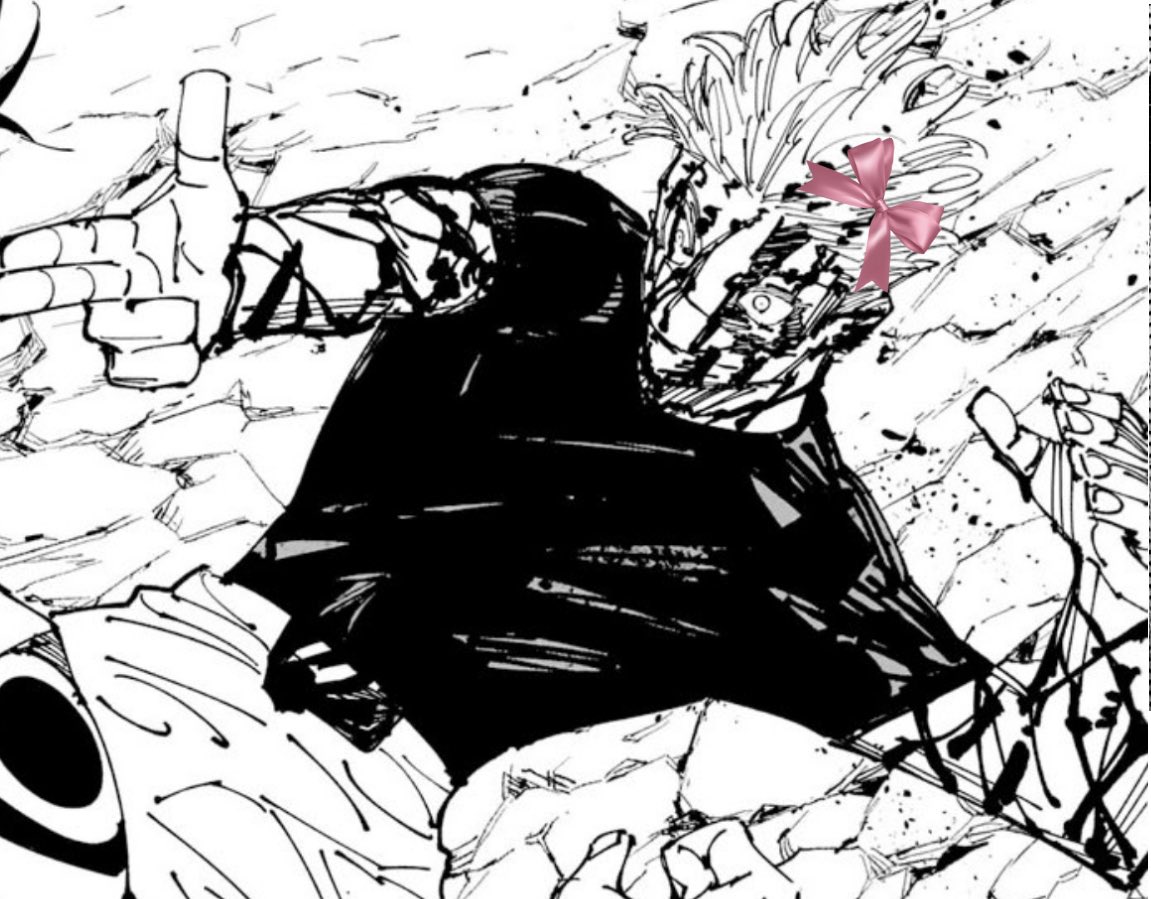 satorutoruu's tweet photo. you know the pink ribbons STAYED ON during the shinjuku showdown https://t.co/An51kNRkyG