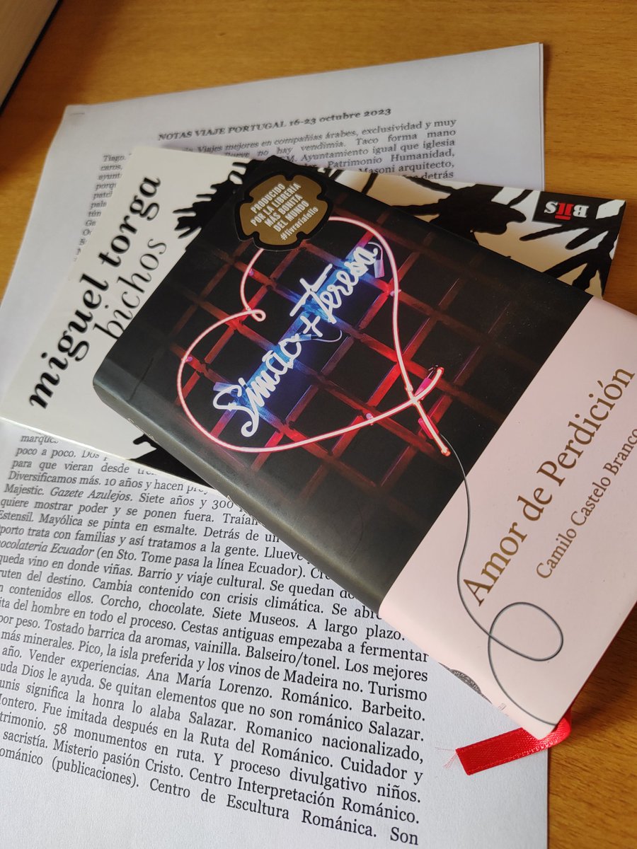 PatriciaAlmarce's tweet photo. Preparando apuntes, lecturas para llevar de #viaje y además escribir un #article sobre #Literatura y #Portugal #Torga #CasteloBranco #EçadeQueiroz https://t.co/F2L2YMZoeX