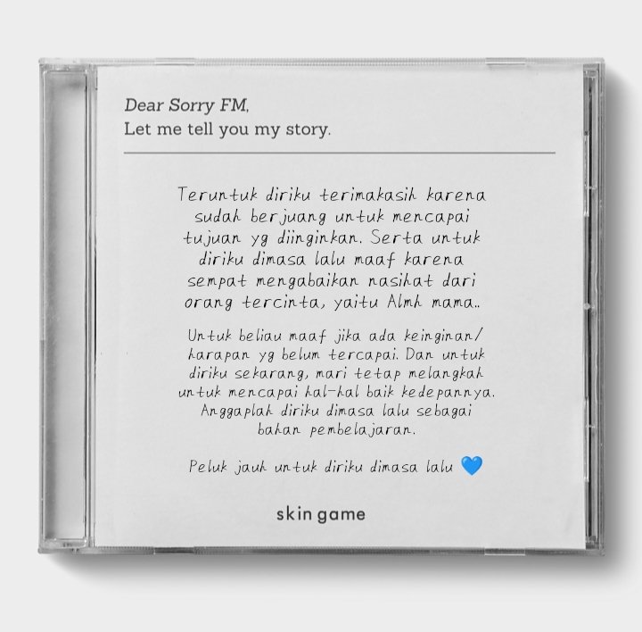 dianaokta22's tweet photo. hi @skingameofc, here's my story for #SorryFM and i'm ready to be part of @skingamewarrior!! 💞 https://t.co/ZeVso67BNa