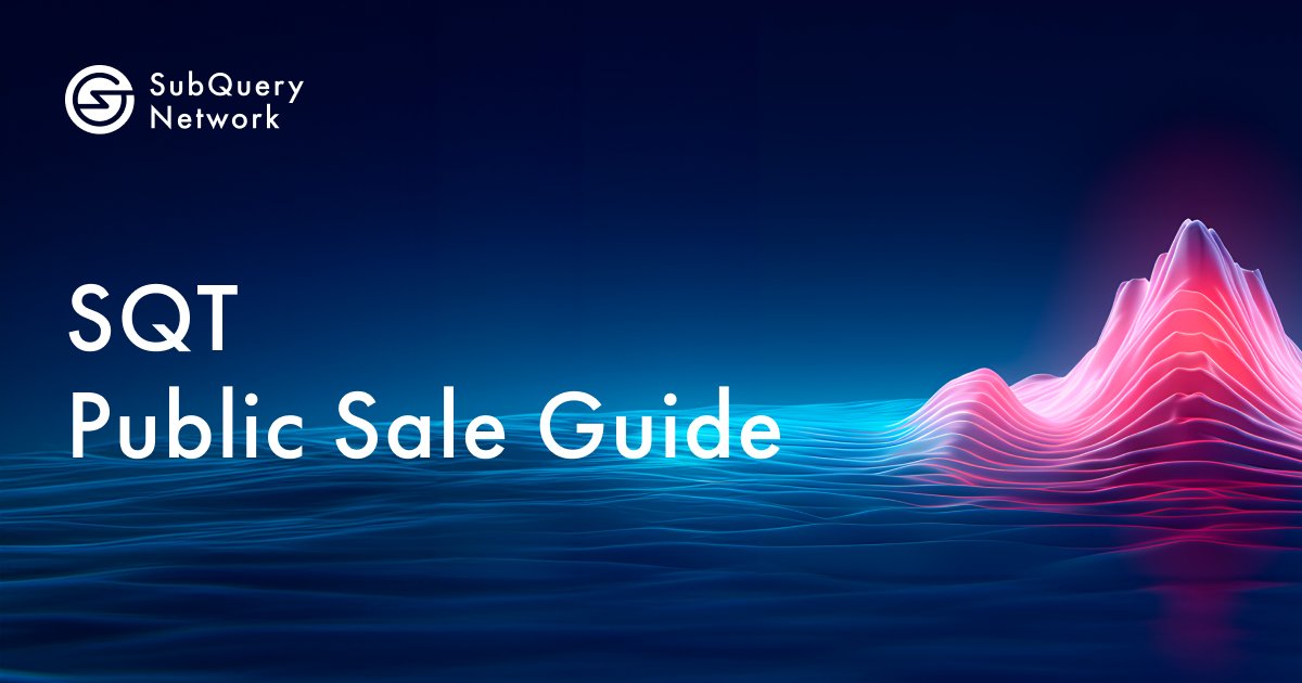 Lyn1089's tweet photo. 🚀 Exciting News! SubQuery Network is launching its much-anticipated Public Sale! Get ready to be a part of the future of decentralized data querying. #SQTPublicSale
@SubQueryNetwork https://t.co/k8cpxX70Gp