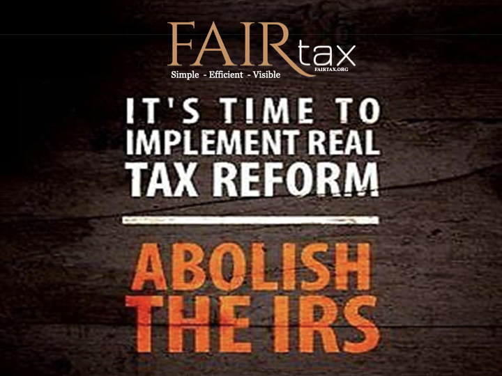 We can ELIMINATE the NEED for an #IRS with a simple-visible-efficient retail sales tax on spending above poverty level. FAIRtax.org/faq