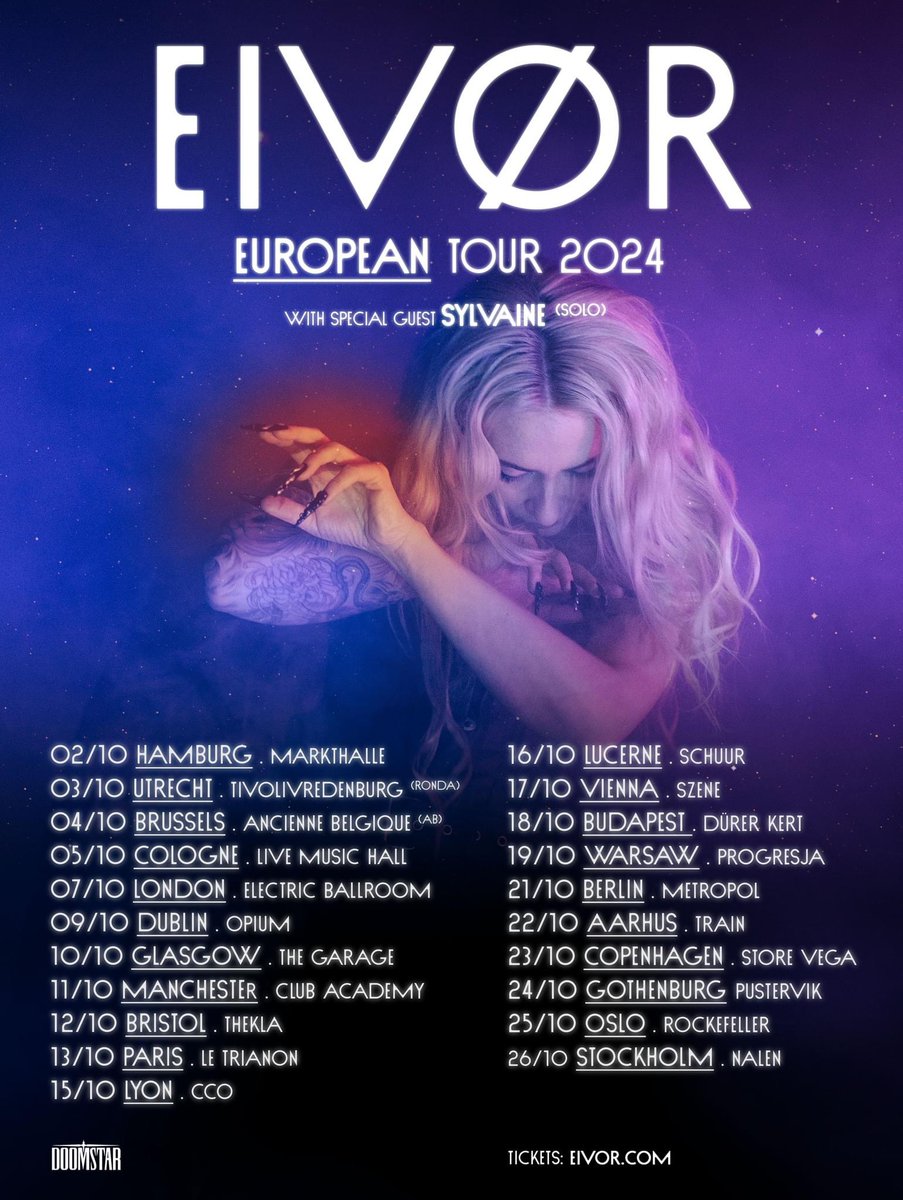 I'm so very excited to finally announce that I’ll be heading out on my first-ever solo tour supporting none other than the wonderfully talented Eivør! Can’t wait to showcase my music in a different, more intimate format. It will be an atmospheric, emotionally heavy ride 🤍✨