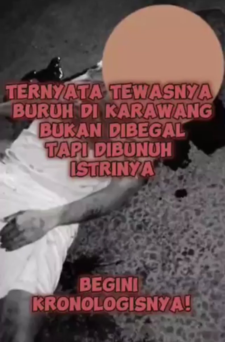 Kasus yang awalnya diduga pemb*galan karyawan Toyota di Karawang ternyata pembunuh*n berencana. Dan semua ini didalangi oleh istri korban. 

Gilak, banget aneh2 aja kasus beginian