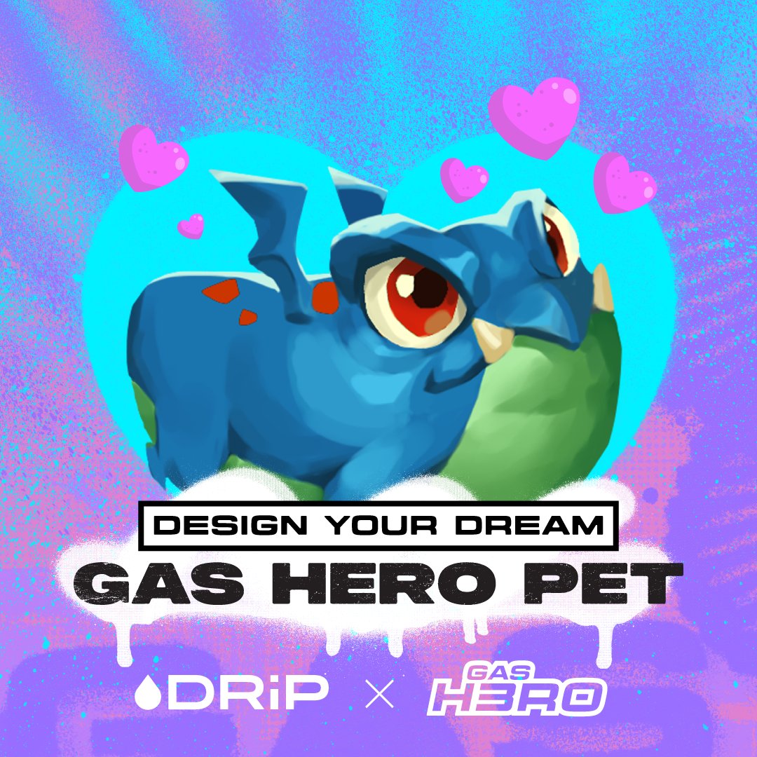 Gas Hero x DRiP UGC 💕 This week for our @FindSatoshiQB DRiP drop, we're asking you, the community, to create your dream Gas Hero pet that you'd like to see in-game!* 🥰 Prizes: 🚎 10 BCV will be distributed to the top artworks! 🖼️ 3 artworks will be selected for our @drip_haus…