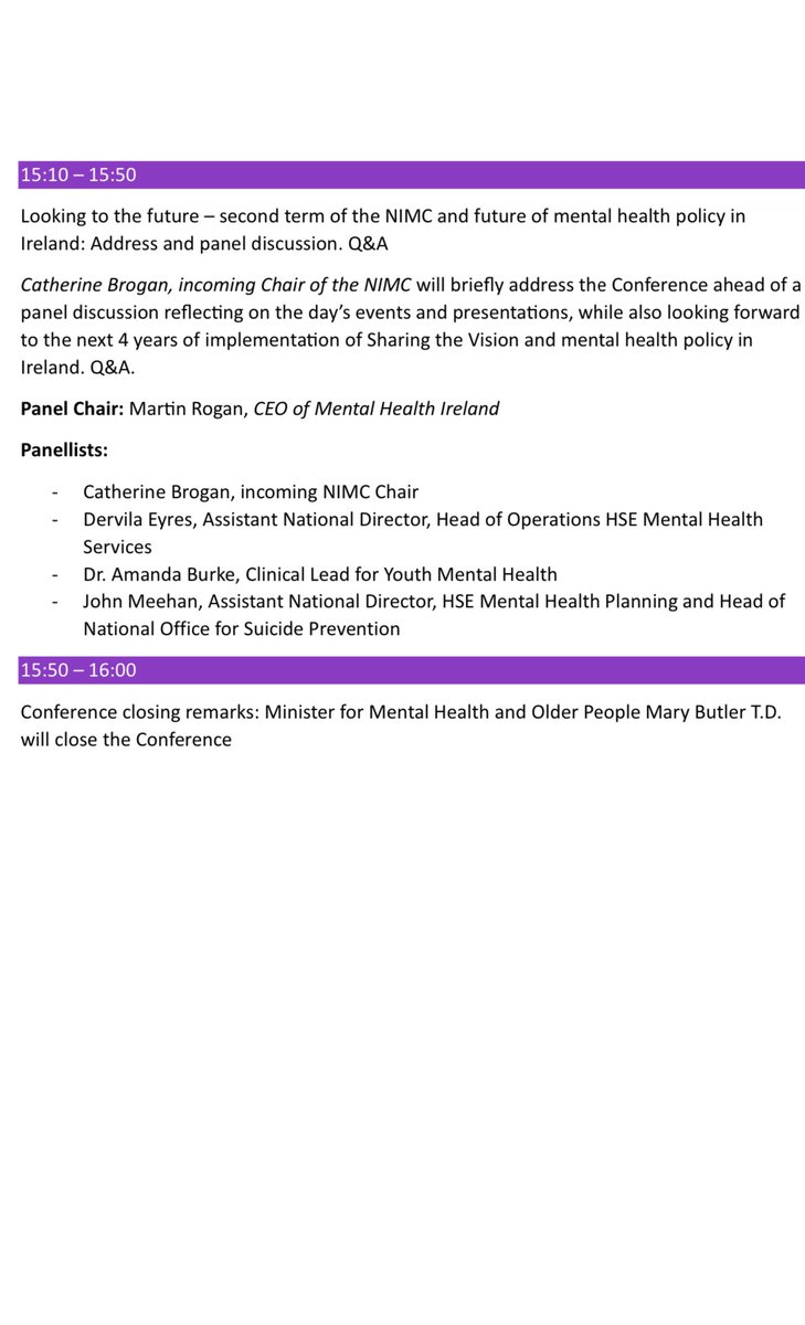 Delighted to be part of a panel discussion today at Sharing the Vision Mental Health Policy Conference 2024. Excellent key note speakers and great to receive commitment and support for mental health policy implementation from government. #nohealthwithoutmentalhealth #recovery