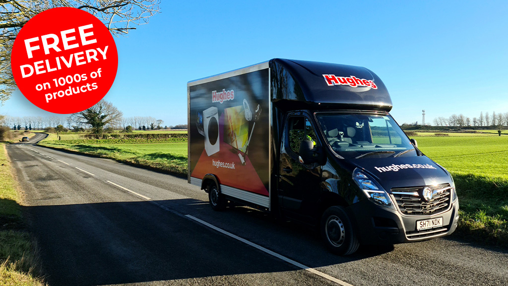 Did you know that 1000s of items are now available with free delivery? This includes our wide range of TVs (regardless of size) and small appliances over £50! Find out more here -> hughes.co.uk/deliveries