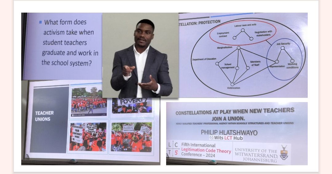 #LCT5 Really insightful constellations presentation by @PhillipHlatshwayo on motivations for joining teachers unions at our 5th international conference!