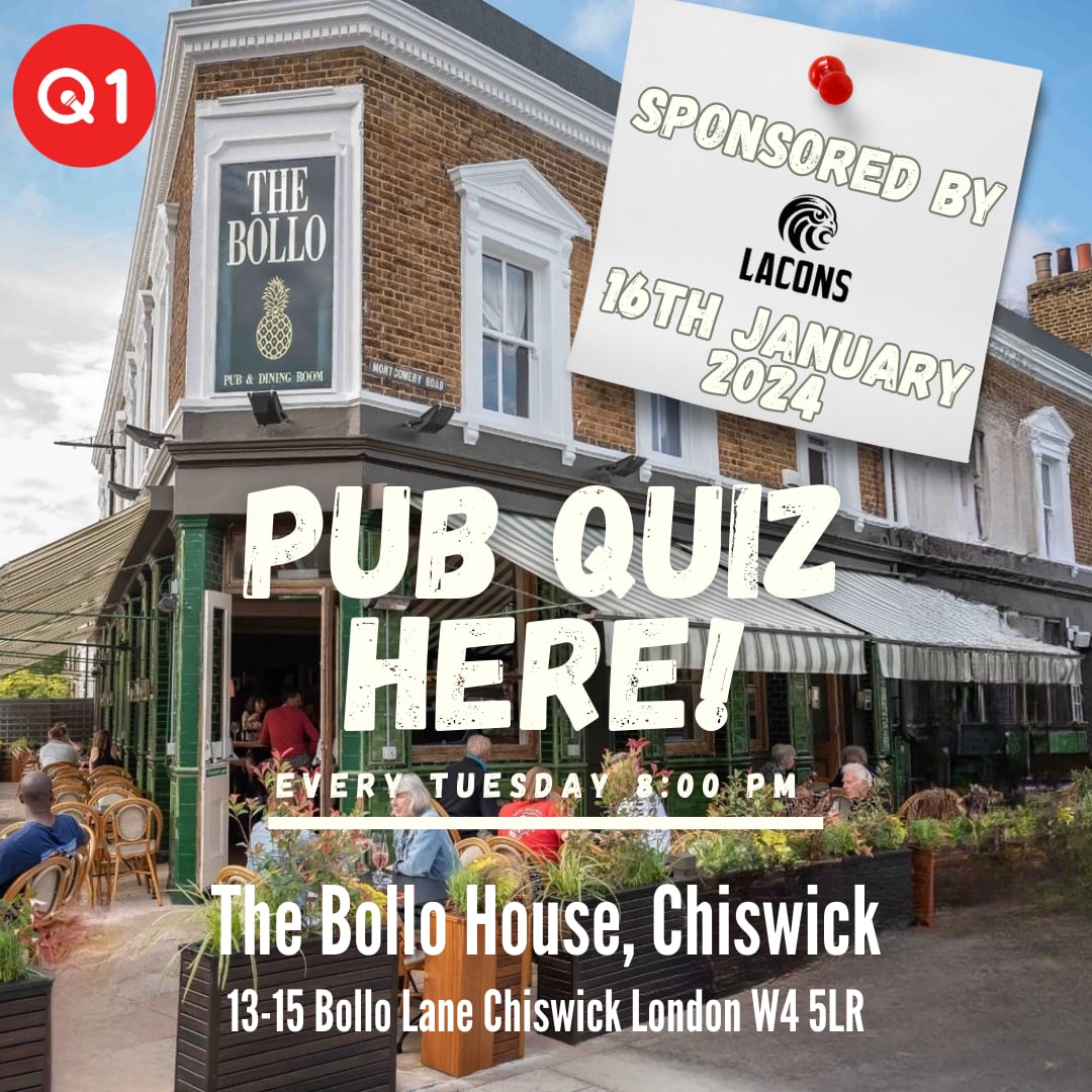 Today, Encore Tap joins our very own Quiz Master for a special night at the Bollo.
Come and have fun with a chance of winning casses of Encore and other merchandise. From 7:30pm.

#Lacons #Encore #Quiz #Chicwick #Neigbourhood