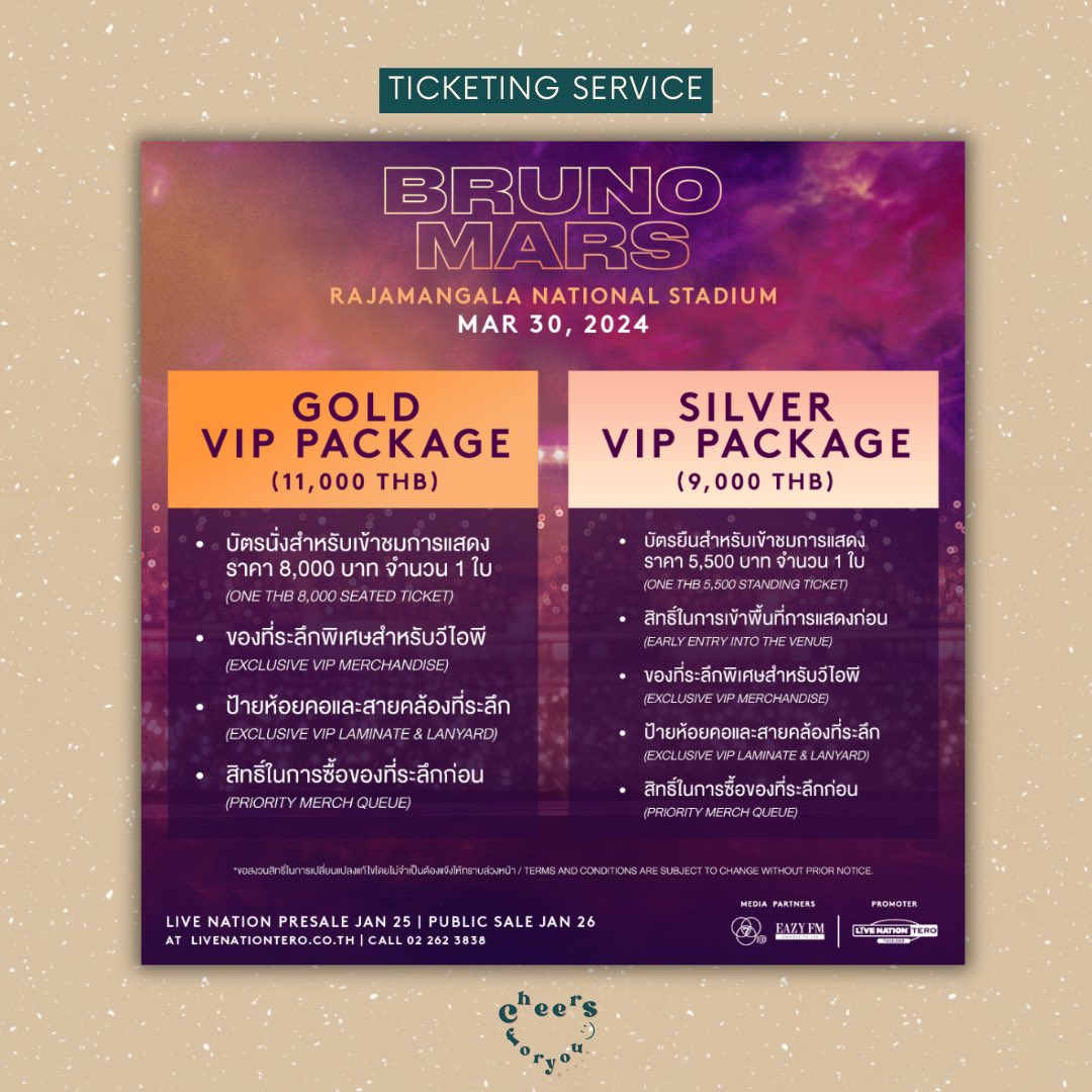 chimchimchingu's tweet photo. Ticketing Service • Jastip
Bruno Mars in Bangkok, Thailand🇹🇭

🎫Live Nation Presale
🎫General Sales

✅IDR/MYR/USD

Experienced
Testi/Proof/Contact 👇
🔗https://t.co/W21tD7vSt5

t. bkk th
#BrunoMars #BrunoMarsLiveInBKK #livenationth https://t.co/vJ8XW5rc4k