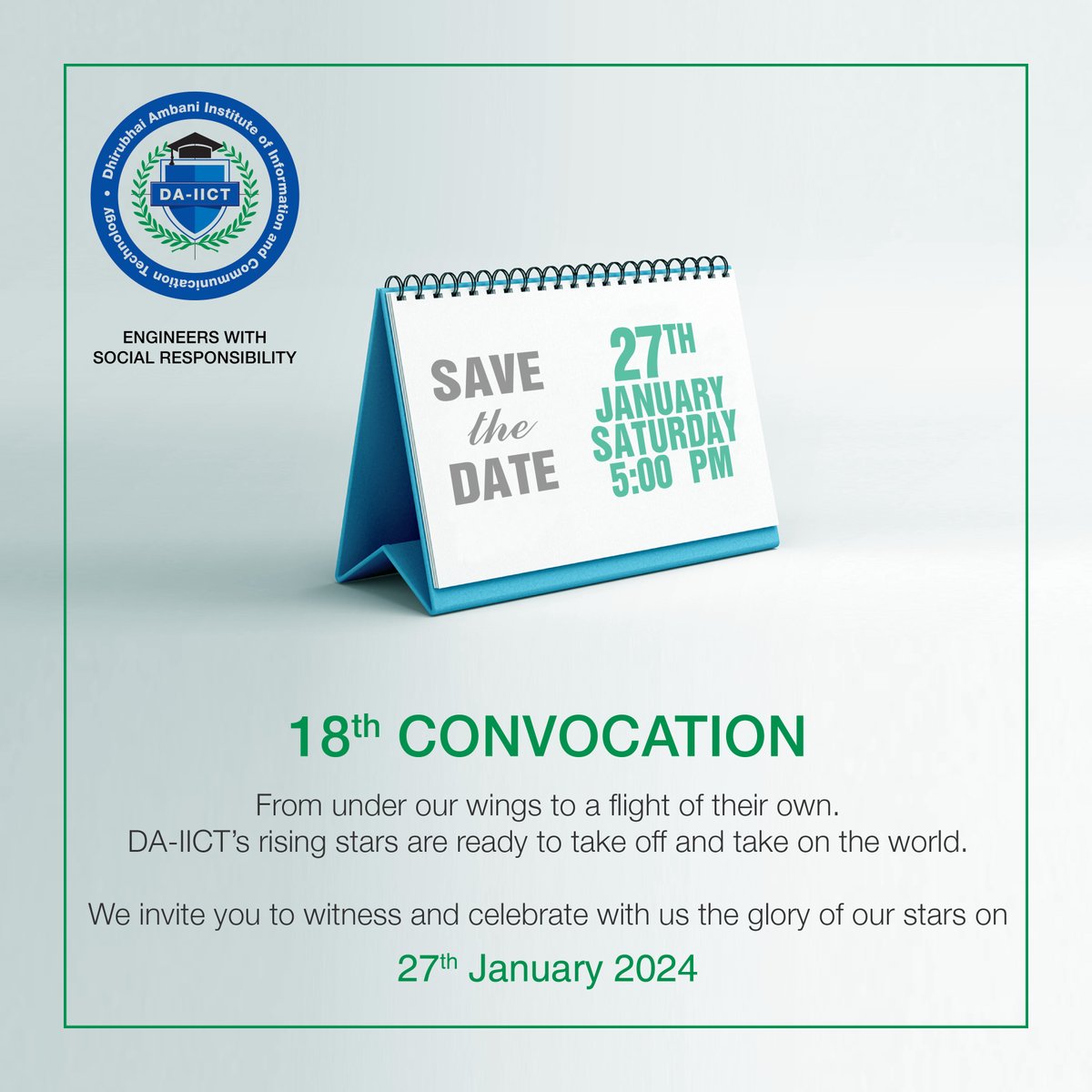 dauofficial_'s tweet image. 🎓 Save the Date!   We're excited to share that our 18th Convocation is set for Saturday, January 27th, 2024, starting at 5 pm on campus!

👩‍🎓 #GraduationDay #ConvocationCelebration #ProudGraduate #newbeginnings2024 #DiplomaInHand #GraduationVibes #AchievementUnlocked