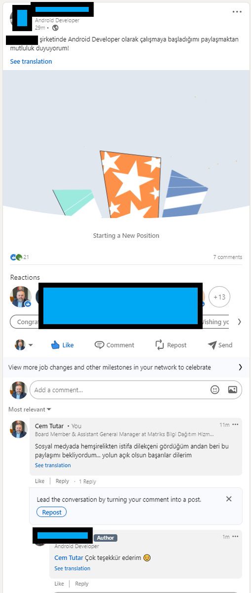 CemTutar_'s tweet photo. Mesleğinden istifa ederek Kadın Yazılımcı meslek edindirme programımıza katılan kursiyerimiz Android Yazılımcı olarak işe başladığını paylaştı. 

"Cesur Hemşiremiz" artık bir "Android Developer"

İlk çalışmaya başladığım günden daha heyecanlıyım dersem abartmış olmam sanırım her birinin yolu açık olsun sonsuz başarılar