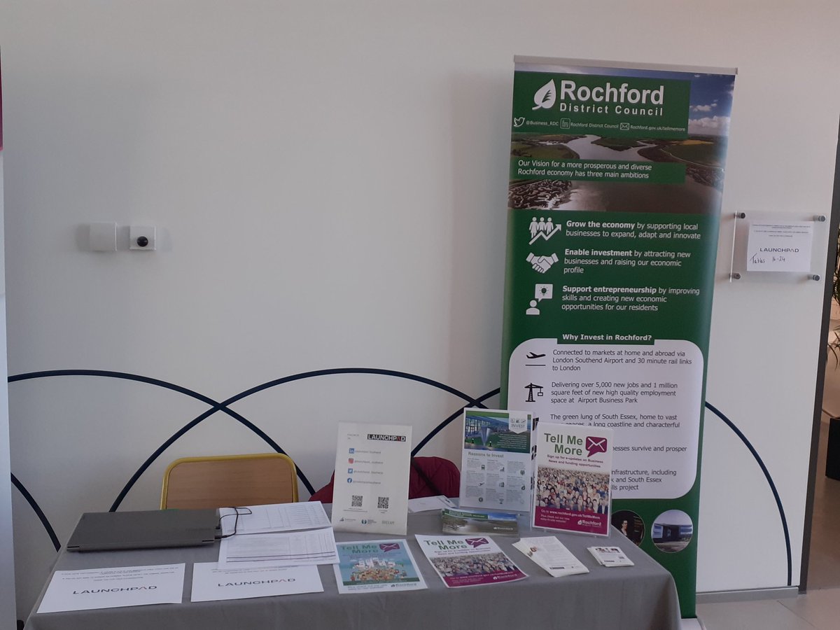 We're here until 2 pm! #LaunchpadExperts Business Clinic #Rochford drop in to speak to business support experts for FREE! <a href="/RochfordDC/">Rochford DC</a>
