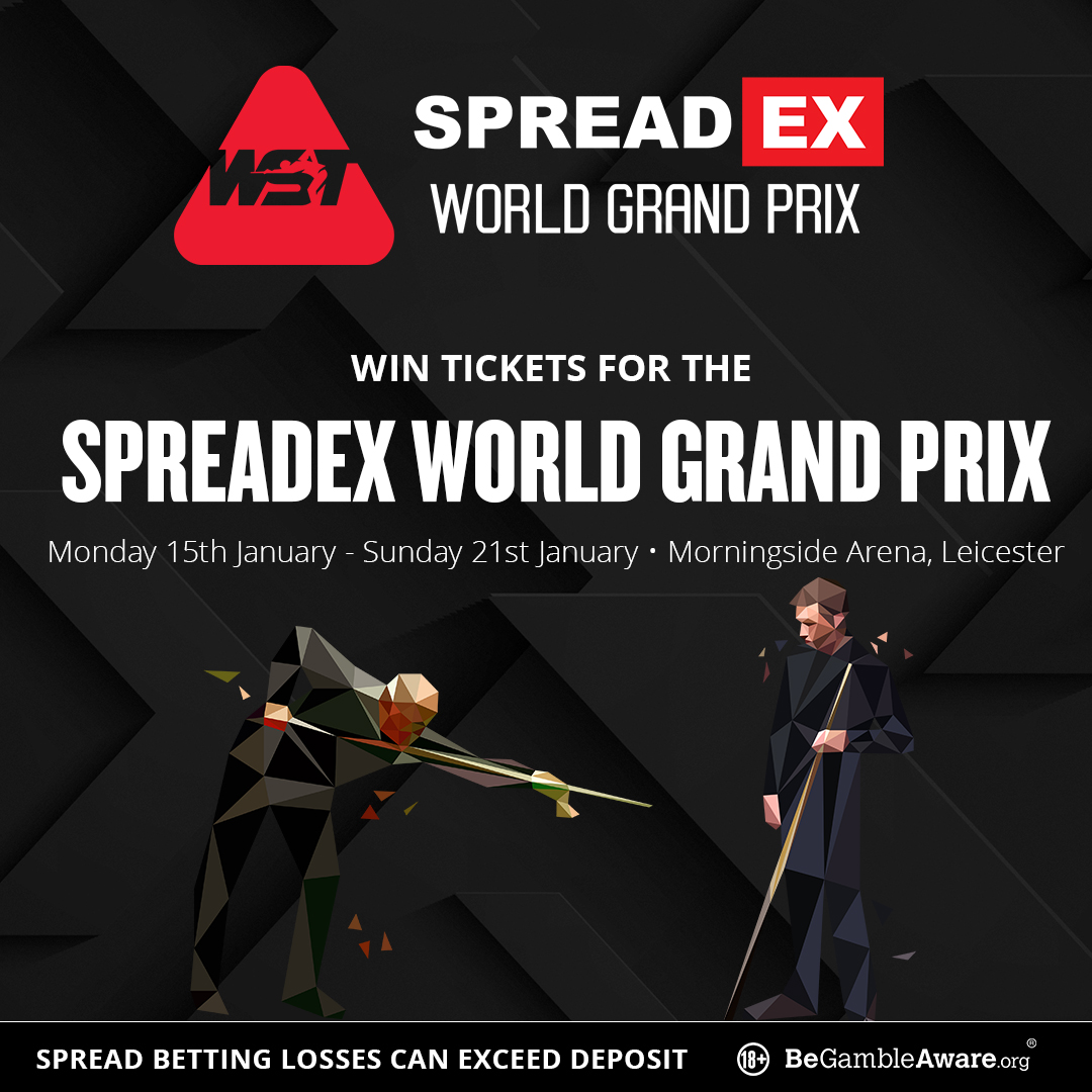 🚨Competition Time🚨

How do you fancy the chance to win a pair of tickets to the Spreadex World Grand Prix!🎟️🎱

For your chance to win🏆

1⃣ Follow us, Repost this post &amp; Tag a mate!♻️
2⃣ Enter your details in the entry form below⤵️
spreadex.com/wgpticketcomp

TS&amp;C's apply🔞/
