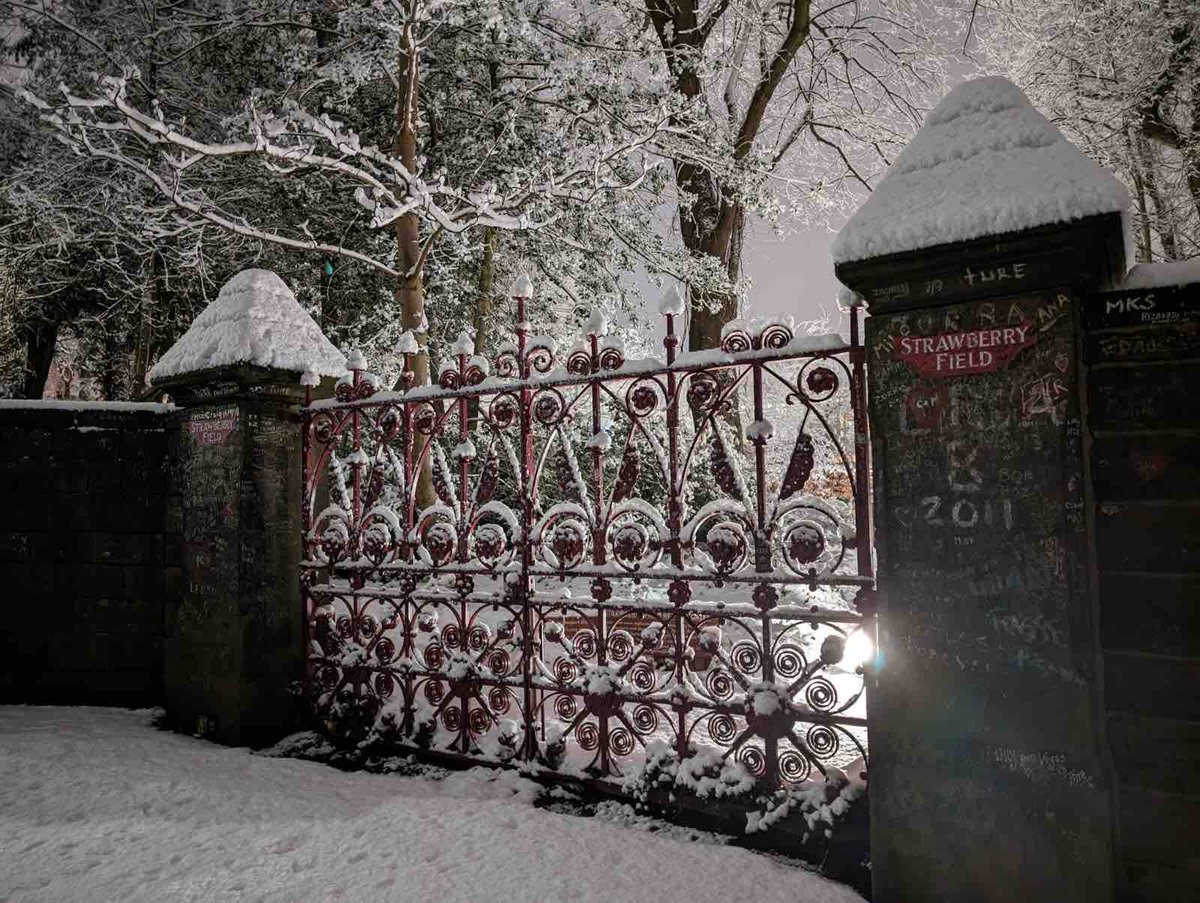 strawberryfield's tweet photo. ❄Snowy Strawberry Field❄
It is looking beautiful at Strawberry Field today but to keep everyone safe, we are keeping the garden closed and will be closing at the earlier time of 3.30pm.
#StrawberryField #StrawberryFieldsForever #Beatles #SnowDay #Snow https://t.co/29ibPfEATo