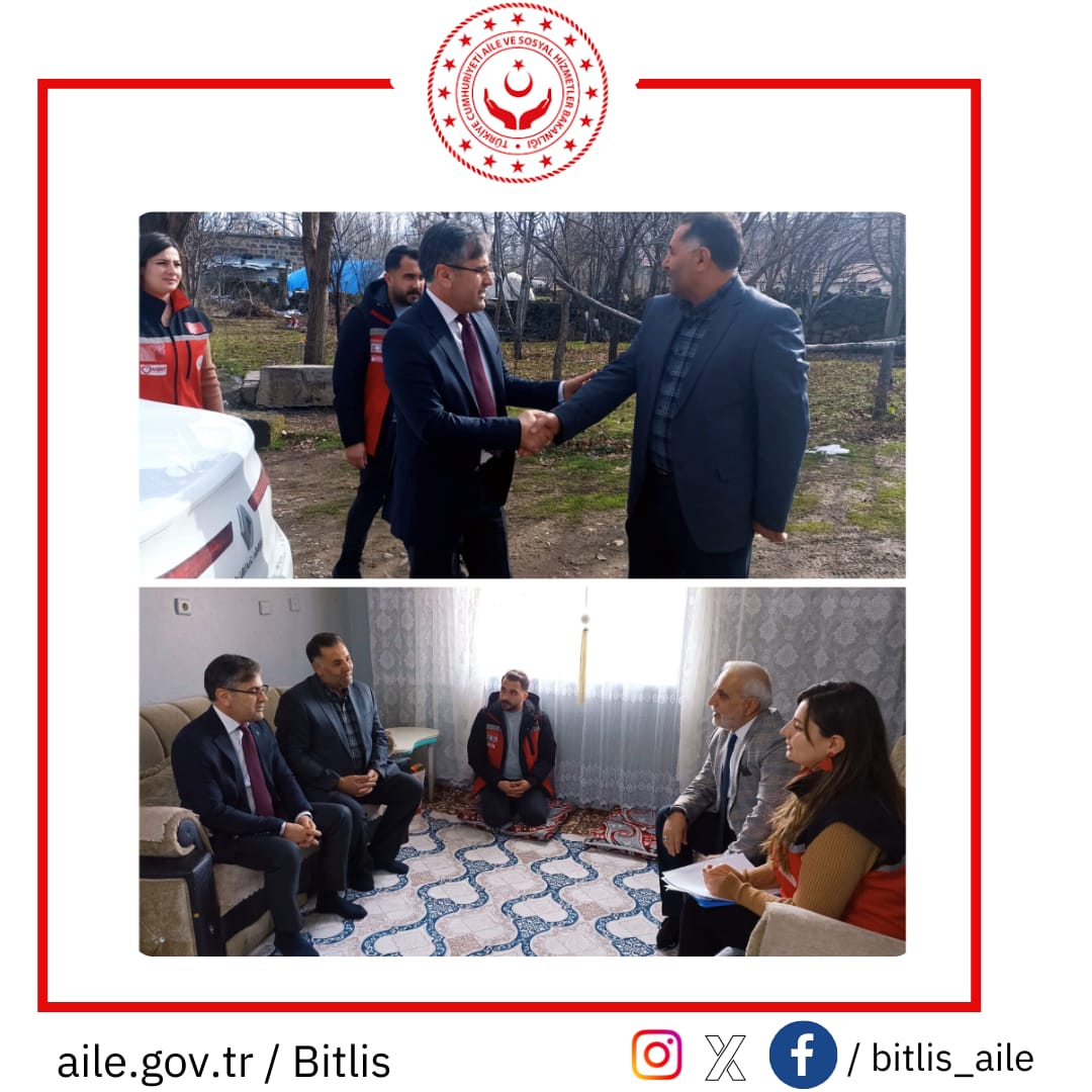 bitlis_aile's tweet photo. İl Müdürümüz Vefa Akdoğan ve  SHM Müdürü, Şehidimiz Rüstem Erbiçer' in Güroymak ilçesinde ikamet eden ailesini  ziyaret ederek Sn. Bakanımız Mahinur Özdemir GÖKTAŞ'ın selamlarını iletti. Şehitlerimizin emaneti olan ailelerimizin her daim yanındayız. @tcailesosyal @ashb_sehitgazi https://t.co/fMZtfhYTkQ