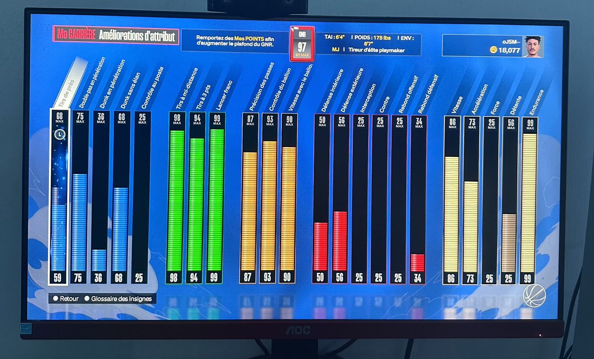 Je vends mon compte si quelqu’un est intéressé pour 50€ :

Il y a NBA 2K24 , un meneur de jeu (build sur le screen) et du ps + qui va jusqu’au  21/03/2024 .

Me DM si intéressé 📨
Merci de RT 🫶🏻🫶🏻