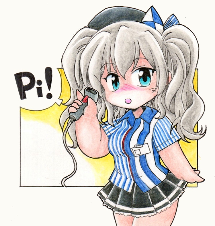 鹿島(艦これ) 「セルフレジも商品によってはなかなかバーコードリーダーが反応してくれなかったりで焦」|Norioのイラスト