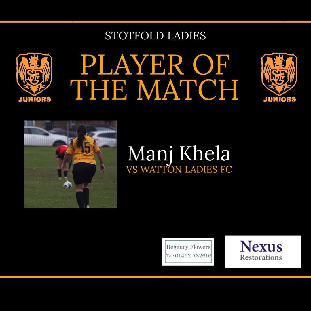 Potm report:

This players work rate and determination is always 100% and this week was no different. She did exactly what was asked of her and was constantly listening to ensure she helped stop any dangerous attacks. This weeks player of the match is Manj!