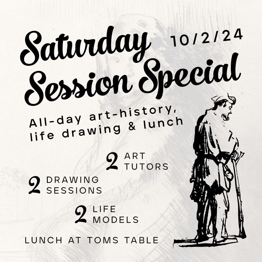WHAT'S ON: Saturday Sessions Special

Join Graeme Windle and Jayne Simpson at their first all-day Saturday Session, featuring art history, life drawing and lunch. 

Saturday, 10 February 2024
12 places, £120 p/p
<a href="/longitudeart/">Longitude Gallery</a>, Clitheroe

thelongitudegallery.co.uk/products/satur…