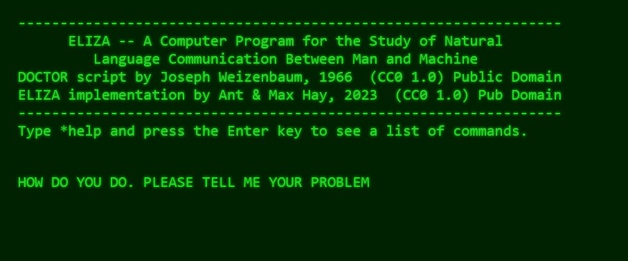 Long before there was #ChatGPT, there was #ELIZA, one of the first chatbots ever programmed in the 1960s by Joseph #Weizenbaum. The ELIZA Archeology Project explores its history and lets everyone chat with the artificial psychotherapist. Try it out here: sites.google.com/view/elizaarch…