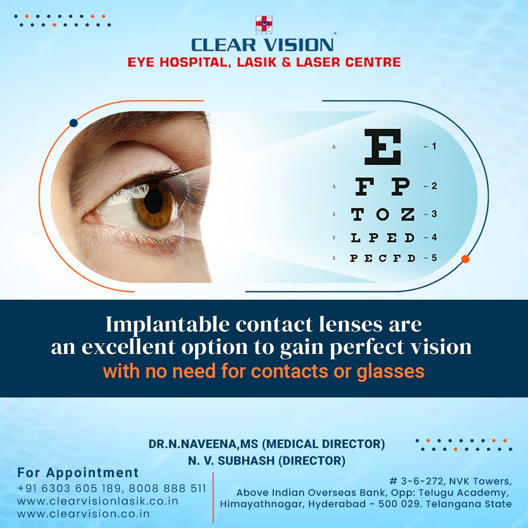 lasik_surgeon's tweet photo. With Implantable Contact Lenses, you may enjoy clear vision without the need for frames! Enter a world where vision meets freedom.
To know more visit https://t.co/bHAmhjyNGE
#implantablelenses #clearvision #visionrevolution #framelessvision #eyesunleashed #styleinsight https://t.co/UwnIP6L5tn