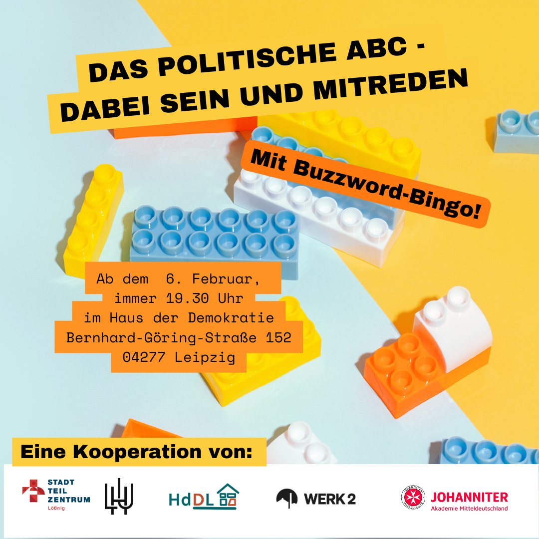 Am 6. Februar startet bei uns eine tolle Veranstaltungsreihe: das Politische ABC. Wir wollen in fünf Veranstaltungen über jeweils fünf politische und/oder politisierte Begriffe sprechen und hangeln uns dafür am Alphabet entlang. Beginn ist jeweils um 19.30 Uhr.